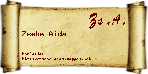 Zsebe Aida névjegykártya